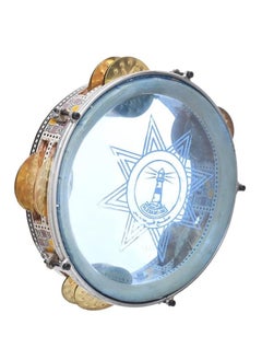 Alexandria Colorful wooden tambourine with metal jingles and plastic head - multi colour  - Image 2