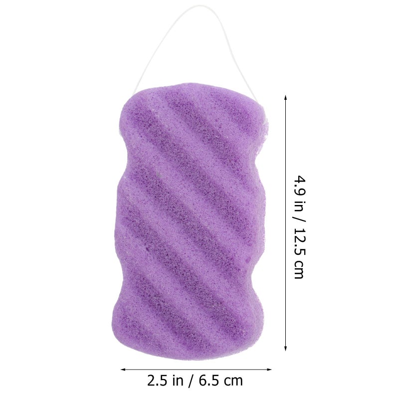 Konjac Face Sponge Wave Texture 3 Pack Natural Exfoliating Makeup Remover Tool - Image 3