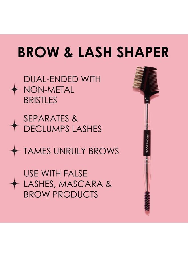 Japonesque Brow & Lash Shaper with 3 Different Spoolie Brushes, for Separating Lashes, Eliminating Mascara Clumps, and Grooming and Shaping Brows - Image 4