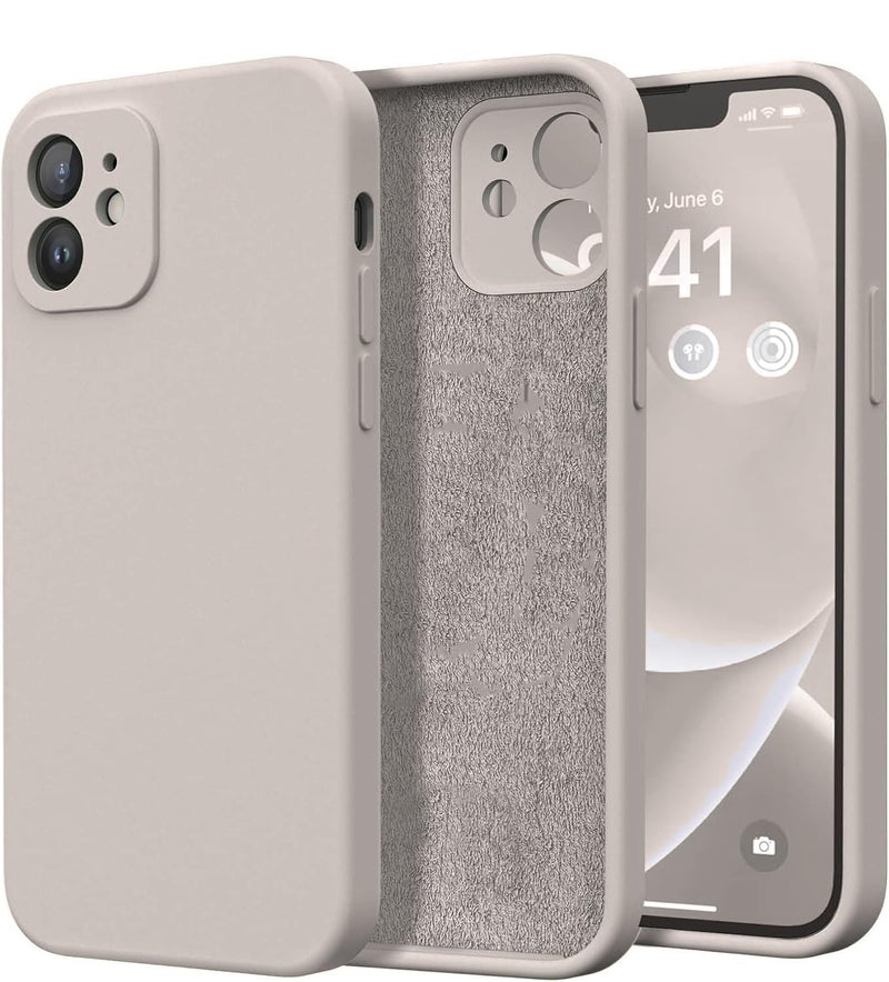 VONZEE® Liquid Silicone Case Compatible with iPhone 11 6.1 inch(2019), Gel Rubber Full Body Protection Cover Case Drop Protection Case (Stone Grey) - Image 1