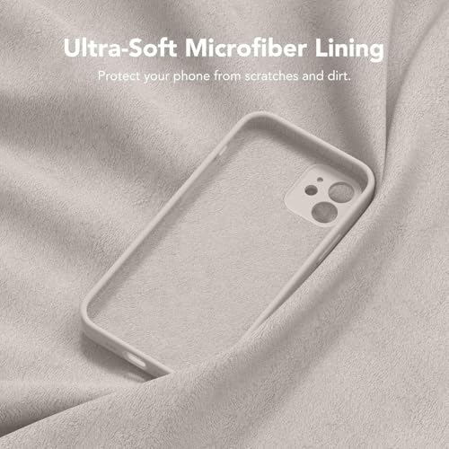 VONZEE® Liquid Silicone Case Compatible with iPhone 11 6.1 inch(2019), Gel Rubber Full Body Protection Cover Case Drop Protection Case (Stone Grey) - Image 2
