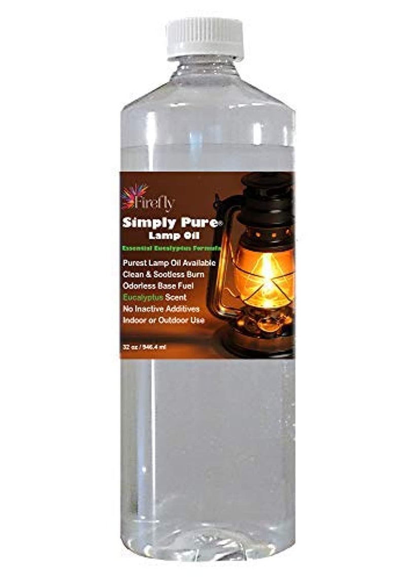 Firefly Kosher Candle & Lamp Oil, Eucalyptus Scent - Ultra Clean-Burning Liquid Paraffin, Smokeless & Virtually Odorless - 32 oz - Image 1
