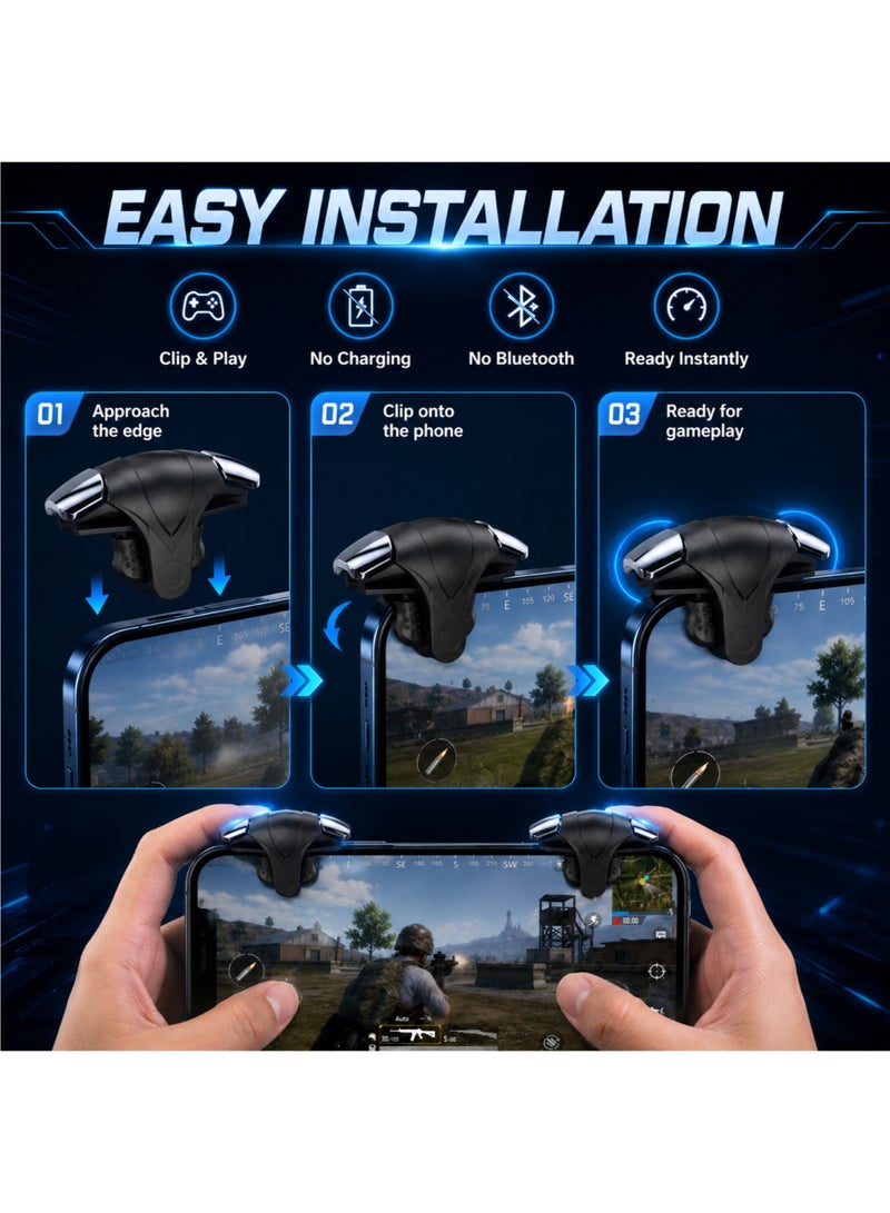 أزرار تحكم لعبة PUBG للهواتف المحمولة، أزرار تحكم سعوية للألعاب لأجهزة أندرويد وآيفون، عبوة من قطعتين - Image 3