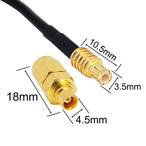 onelinkmore ADS-B Antenna 1090Mhz Antenna MCX Plug 2.5dbi Magnet Base ADS-B Aerial Receiver with RG174 1M &MCX Female to SMA Male Adapter 1090MHz ADS-B RTL SDR Software Defined Radio USB Stick Dongle Tuner - Image 3