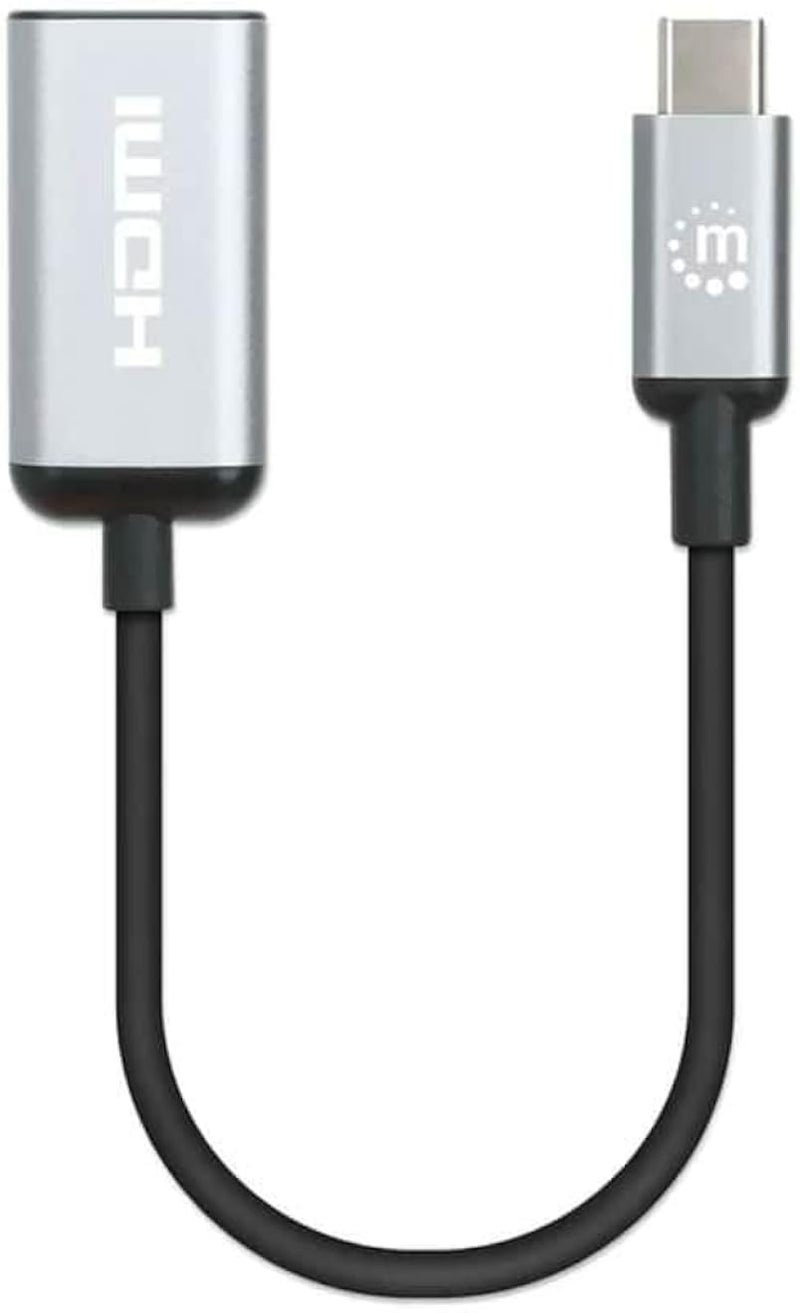 محول مانهاتن 154291 من USB-C إلى HDMI، من USB-C ذكر إلى HDMI أنثى - أسود