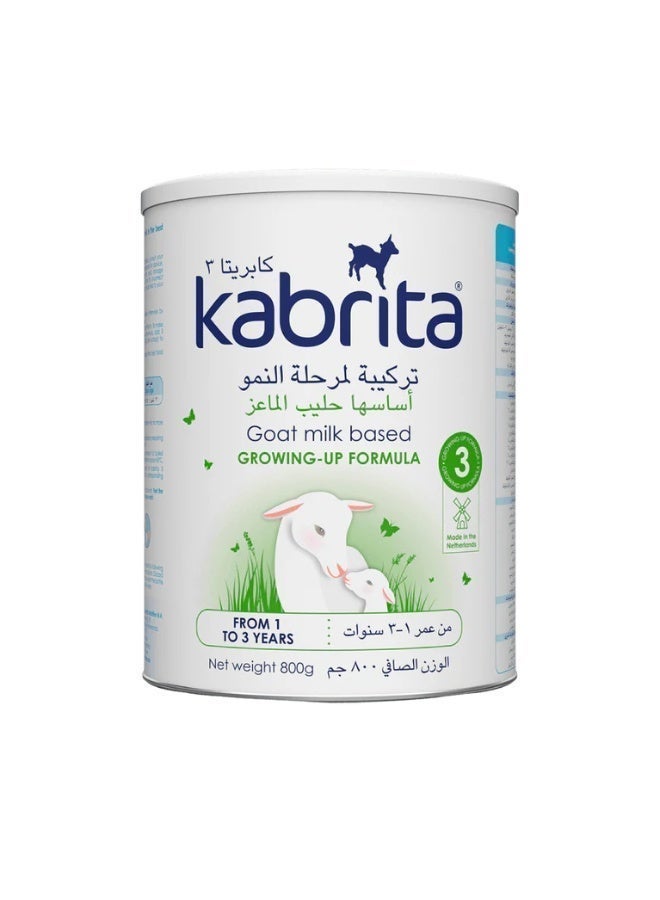 كابريتا تركيبة حليب الماعز كابريتا 3 للأطفال الصغار، 800 غرام (من 1 إلى 3 سنوات) عبوة من 6 قطع - Image 2