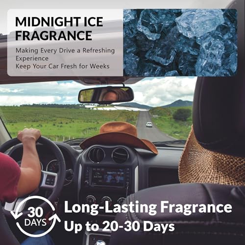 MUBYOK M538 Scented Car Vent Freshie Supplies Starter Kit,DIY 9 Car Air Fresheners with 250g Midnight Ice Aroma Beads,2 inch Circle Silicone Molds,Vent Clip,Glitter & CardStock - Image 3