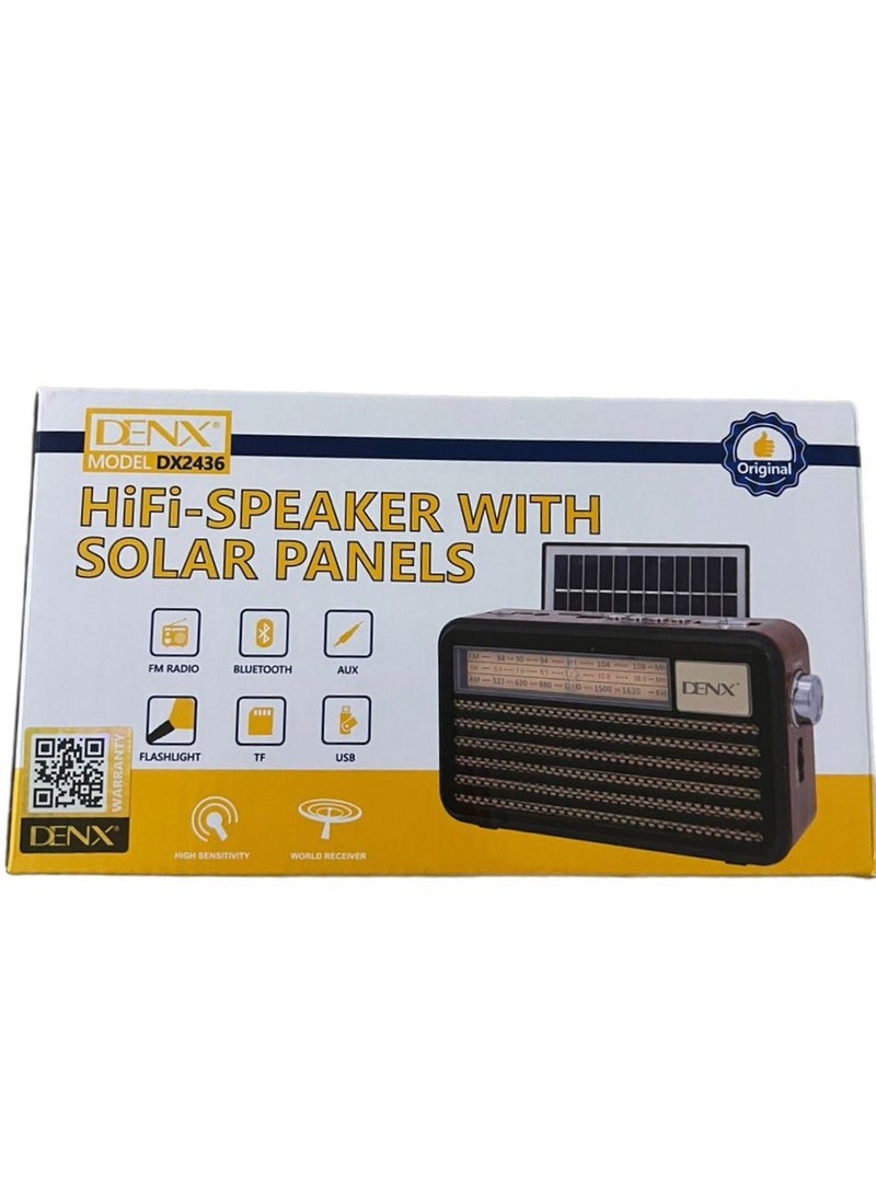 Denx ‏DENX HiFi Speaker with Solar Panels  - Image 1