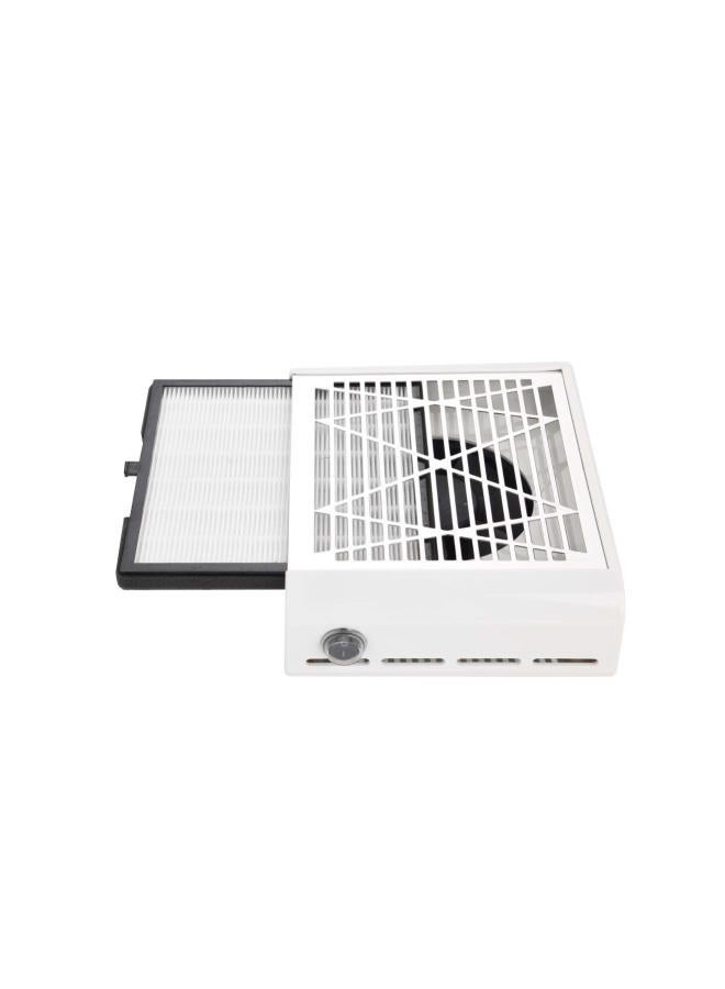WYBOT nail dust collector, Nail Vacuum Dust Collector, Powerful Nail Dust Extractor Cleaner Suction Fan Machine for Acrylic Dip Nails Poly Nail Extension Gel (40W White Collector Ⅱ) nail dust collector - Image 1