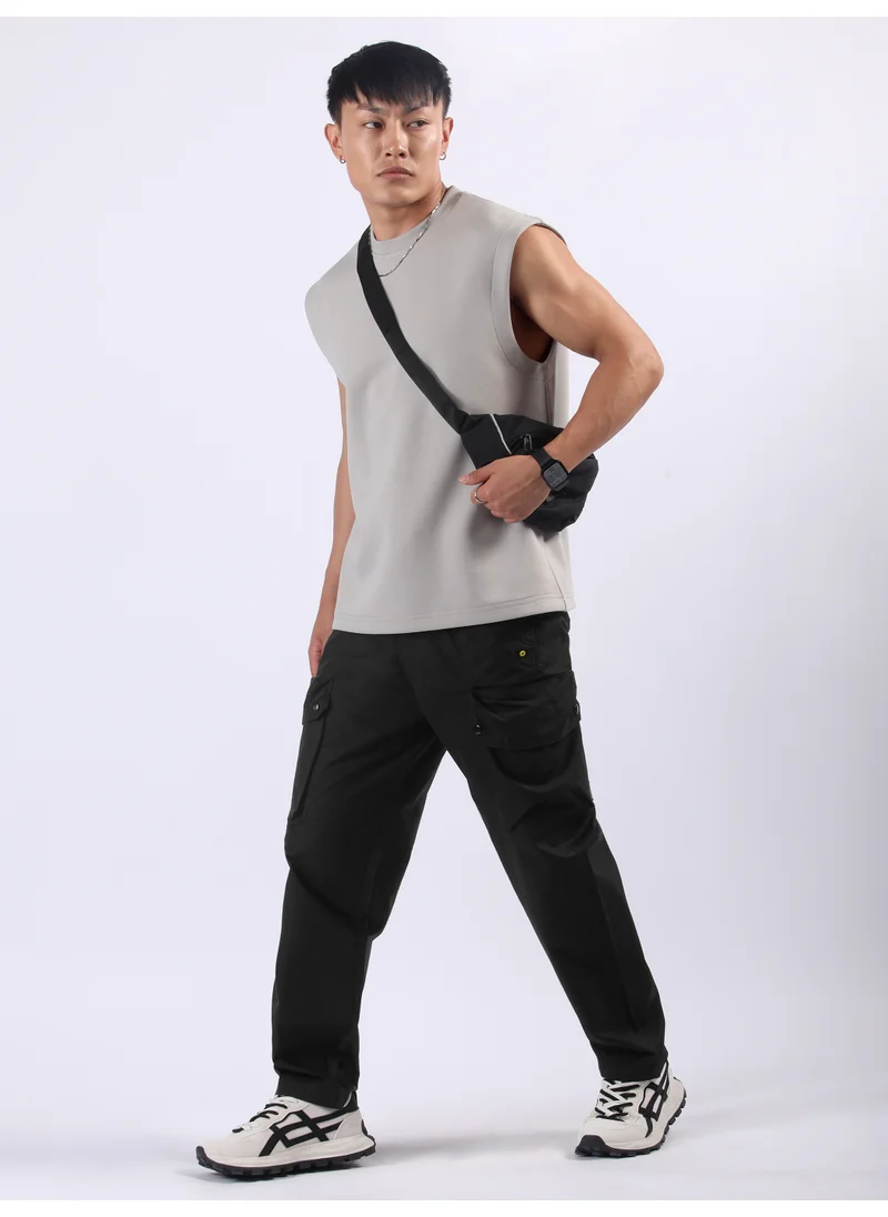 بيونغ Black Elasticated Drawcord Cargo Pants