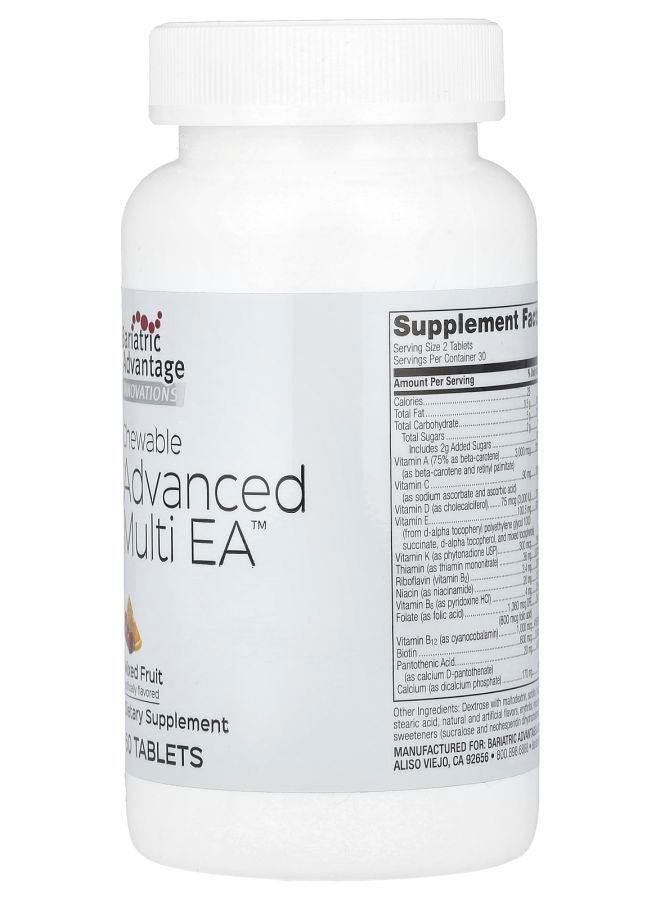 Bariatric Advantage أقراص متعددة الفيتامينات القابلة للمضغ بنكهة الفواكه المختلطة 60 قرص - Image 2