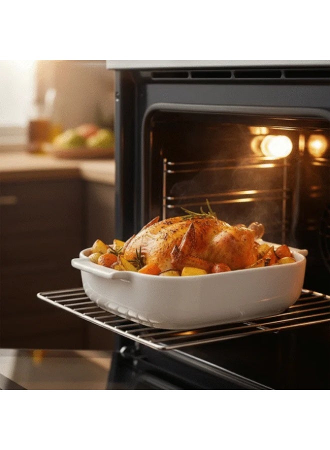 داني هوم طاجن فرن مستطيل من البورسلين من داني هوم مقاس 25.6 × 20.7 سم - Image 2