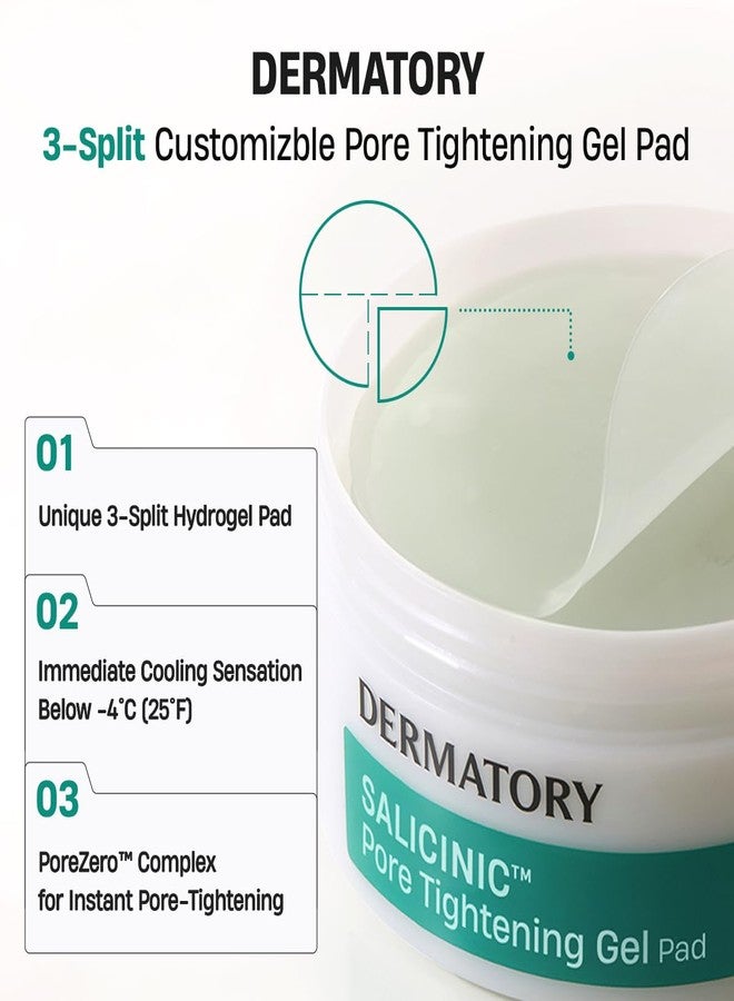 DERMATORY 3-Split Customizable Pore Tightening Gel Pad - Salicylic Acid (BHA), Witch Hazel, Allantoin, Collagen, Pore Minimizing, Targeted Care, Korean Skin Care (30 Pads) - Image 2