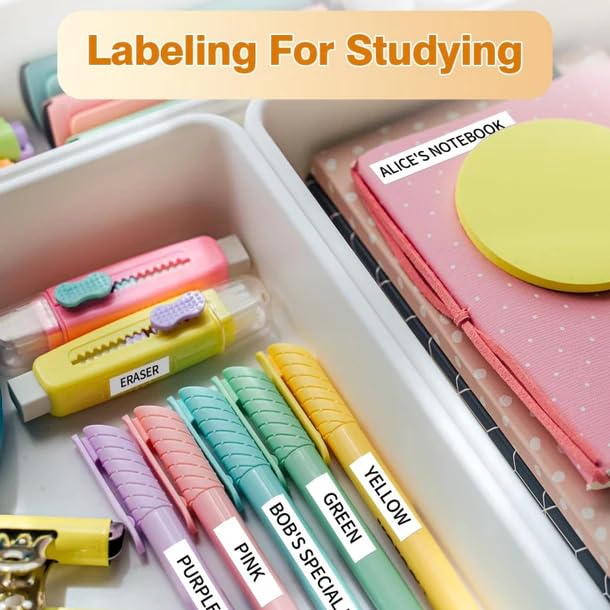 Phomemo D30 Continuous Labels, D35 Q30 Q31 Q32 Q30S Long Label Tape, Sticker Thermal Paper Self-Adhesive D30 Label Maker Tape Consumables, Black on White, 15mm x 6m (0.59 x 236.22 Inch) 3-Roll - Image 3