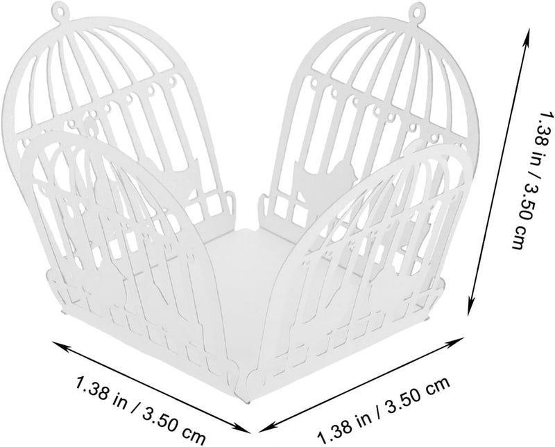 SOPOTUTU Decorative Chocolate Cage Wrapper Box 50Pcs White Hollow Wedding Candy Case Truffle Wrappers Party Dessert Paper Packaging for Wedding Celebration - Image 2