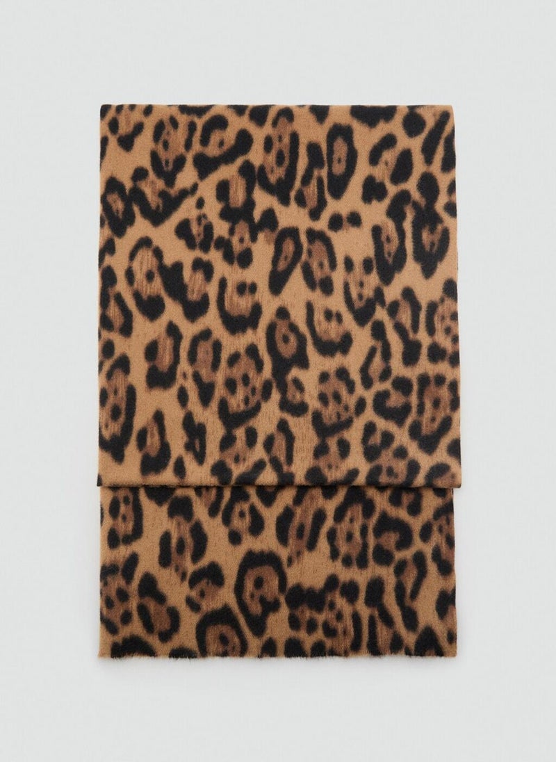 MANGO Leopard-print scarf - Image 1