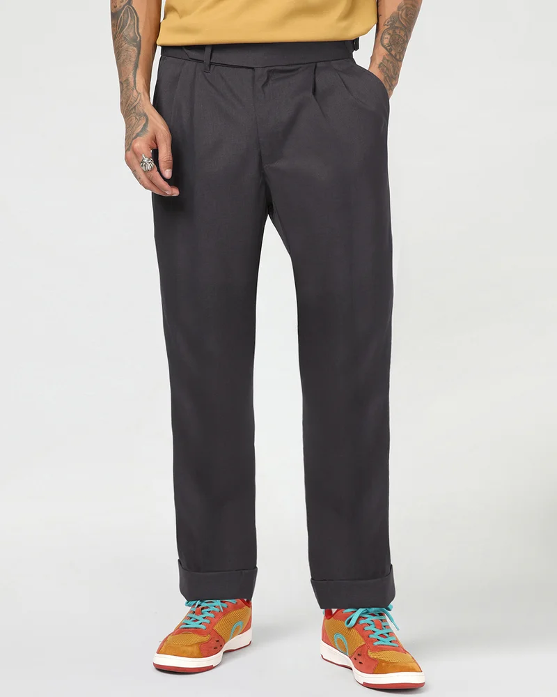 Men's Charcoal Grey Gurkha Pants