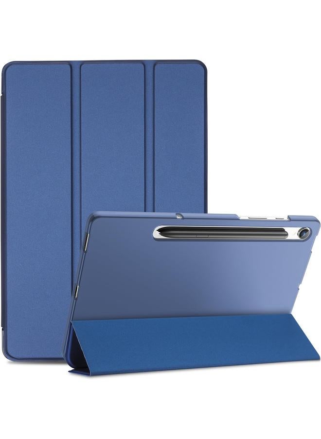 Procases Smart Case For Galaxy Tab S9 Fe 5G 10.9 Inch Sm X510 X516 Slim Stand Tri Fold Hard Shell Protective Tablet Cover Translucent Back Case Support S Pen Charging Auto Wake Sleep Navy - Image 1