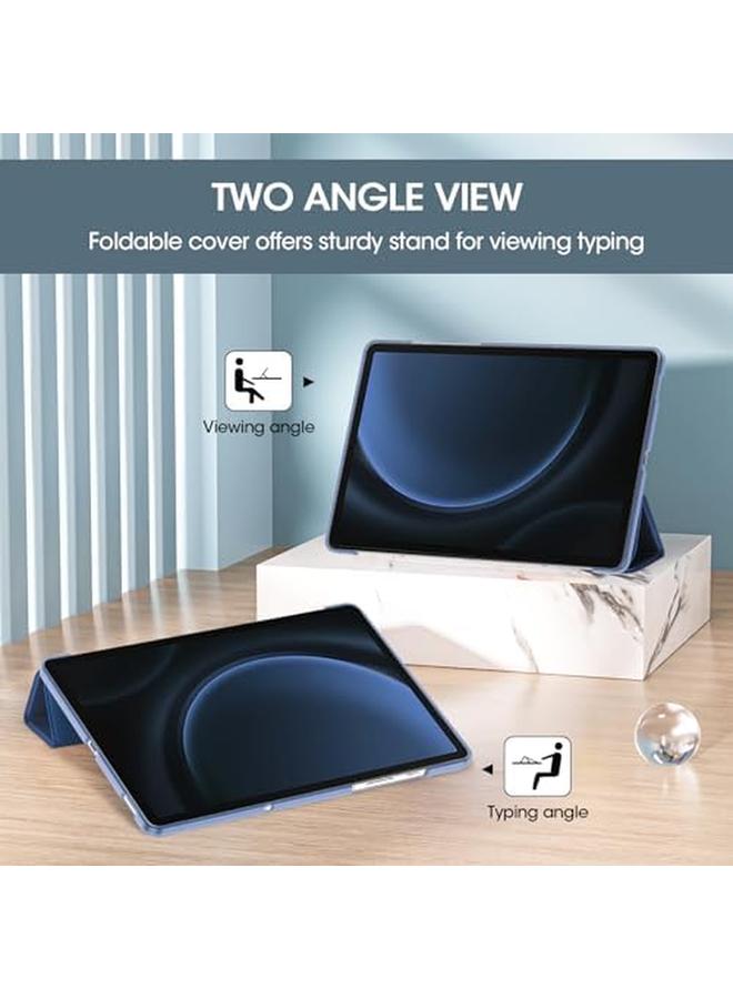 Procases Smart Case For Galaxy Tab S9 Fe 5G 10.9 Inch Sm X510 X516 Slim Stand Tri Fold Hard Shell Protective Tablet Cover Translucent Back Case Support S Pen Charging Auto Wake Sleep Navy - Image 2