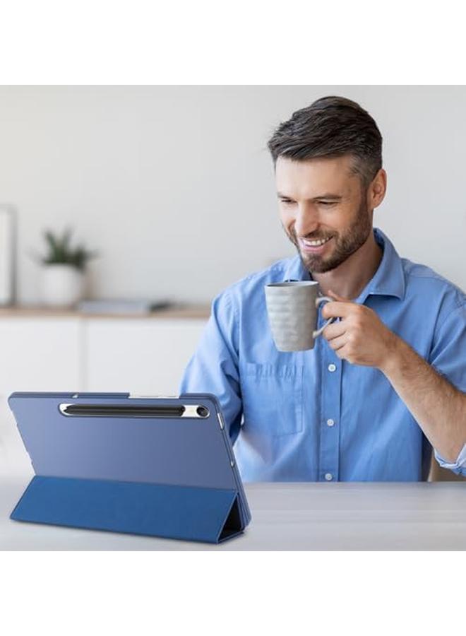 Procases Smart Case For Galaxy Tab S9 Fe 5G 10.9 Inch Sm X510 X516 Slim Stand Tri Fold Hard Shell Protective Tablet Cover Translucent Back Case Support S Pen Charging Auto Wake Sleep Navy - Image 5