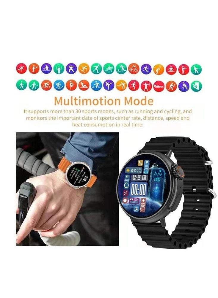 Wearfit Pro Wearfit HW3 Ultra max 1.52 inch hardcore Smartwatch for Android and iOS men's, boy's Black  - Image 5