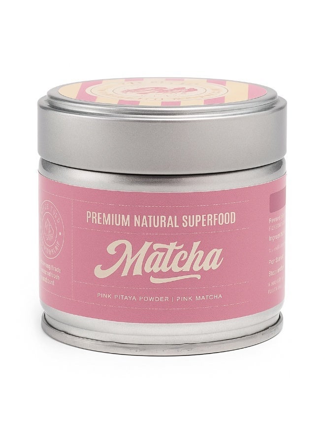 Elephant & Fig Tree Pink Matcha Powder 30g , Premium Natural Superfood Made from 100% Organic Pink Pitaya Caffeine-Free, Antioxidant-Rich Energy Boost - Image 1