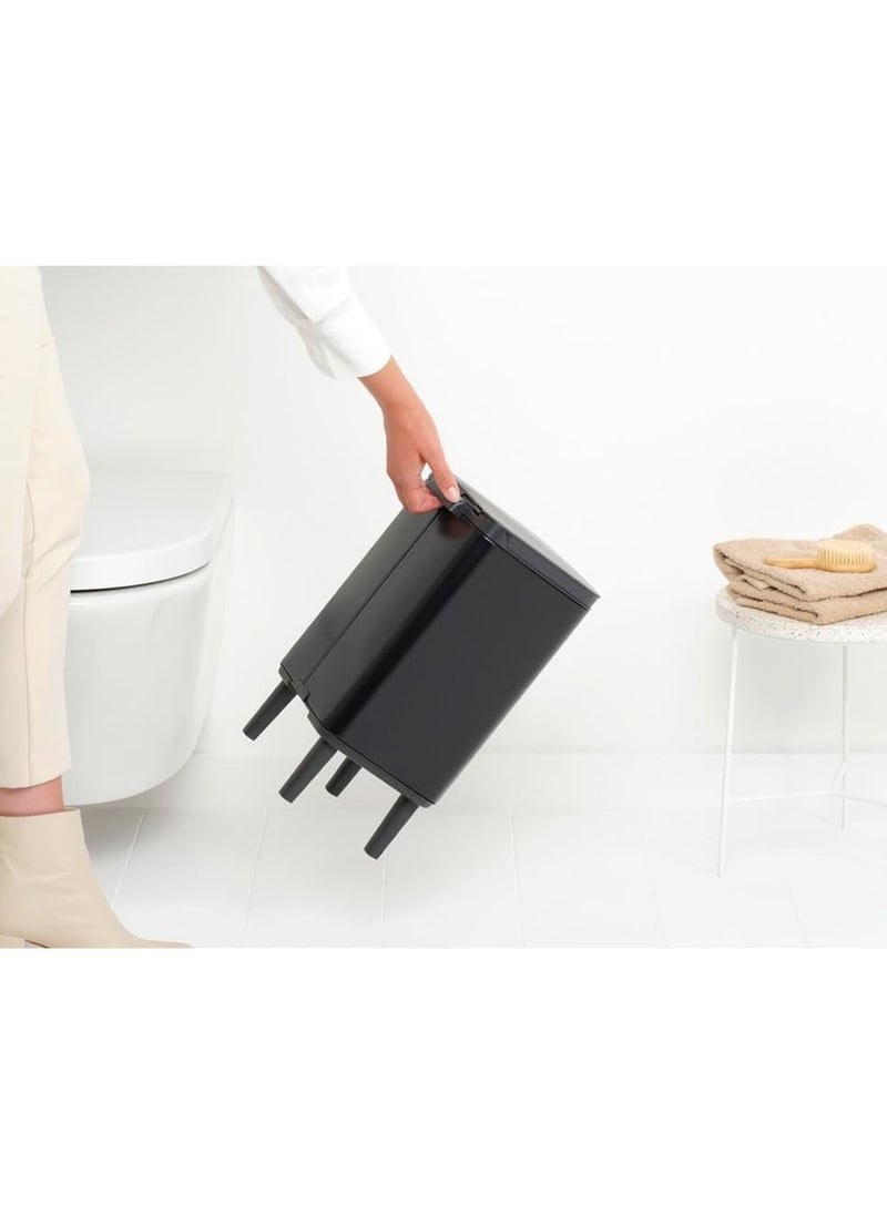 brabantia Brabantia Bo Waste Bin Hi, 7L - Matt Black  - Image 3
