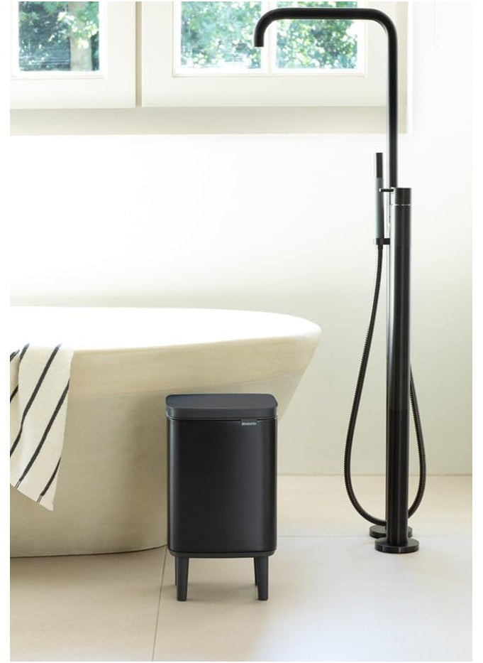 brabantia Brabantia Bo Waste Bin Hi, 7L - Matt Black  - Image 5