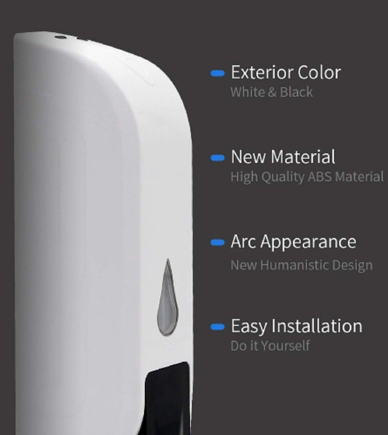 JERN Soap Dispenser for Shower Gel and Shampoo or Conditioner ABS Wall Mount White (Double) - Image 2