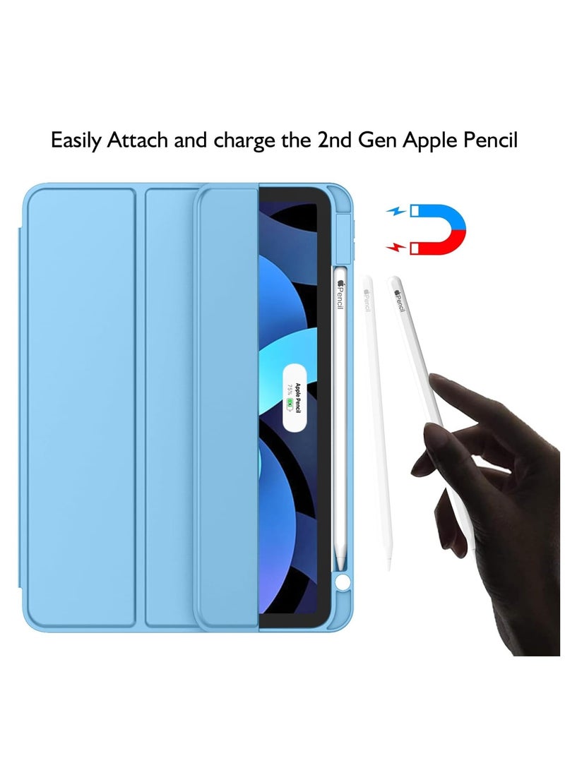 ELTRAZONE Premium iPad Air Case (11-Inch, 2024) - Fits 4th, 5th, and 6th Gen iPads | Smart Cover with Touch ID Compatibility and Auto Wake/Sleep | Azure Blue - Image 2