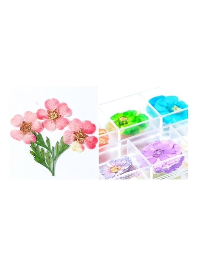 NIBEMINENT 12-Piece Floral Nail Decoration Set Multicolour - Image 2