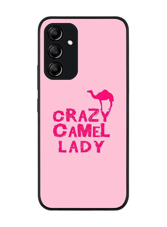 Stylizedd Rugged Black edge case for Samsung Galaxy A54 5G Slim fit Soft Case Flexible Rubber Edges Anti Drop TPU Gel Thin Cover - Crazy Camel Lady - Image 1