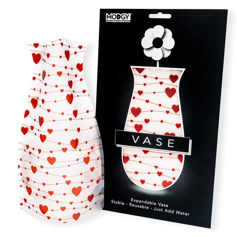 MODGY Expandable Flower Vase Plastic Decorative Modern Vases for Flowers Centerpieces Dining Table Decor Living Room Bathroom Wedding Office Amor