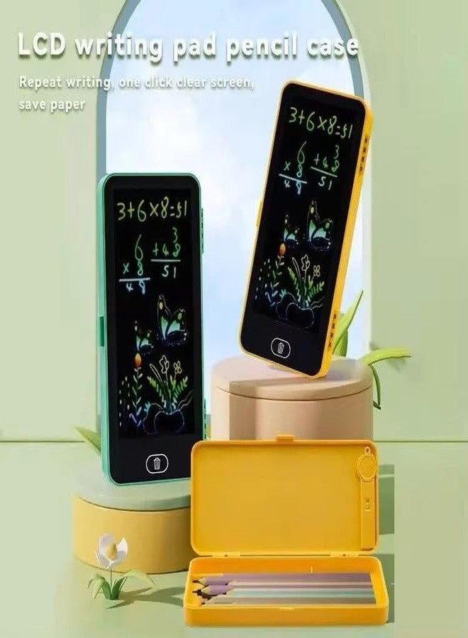 HARDHUU علبة أقلام لوحية للكتابة بشاشة LCD من هاردو للأطفال؟ لوح رقمي 2 في 1 مع لوحة ملاحظات إلكترونية ولوحة رسم، لعبة كتابة تعليمية وعلبة أقلام للأطفال في المدرسة - Image 2