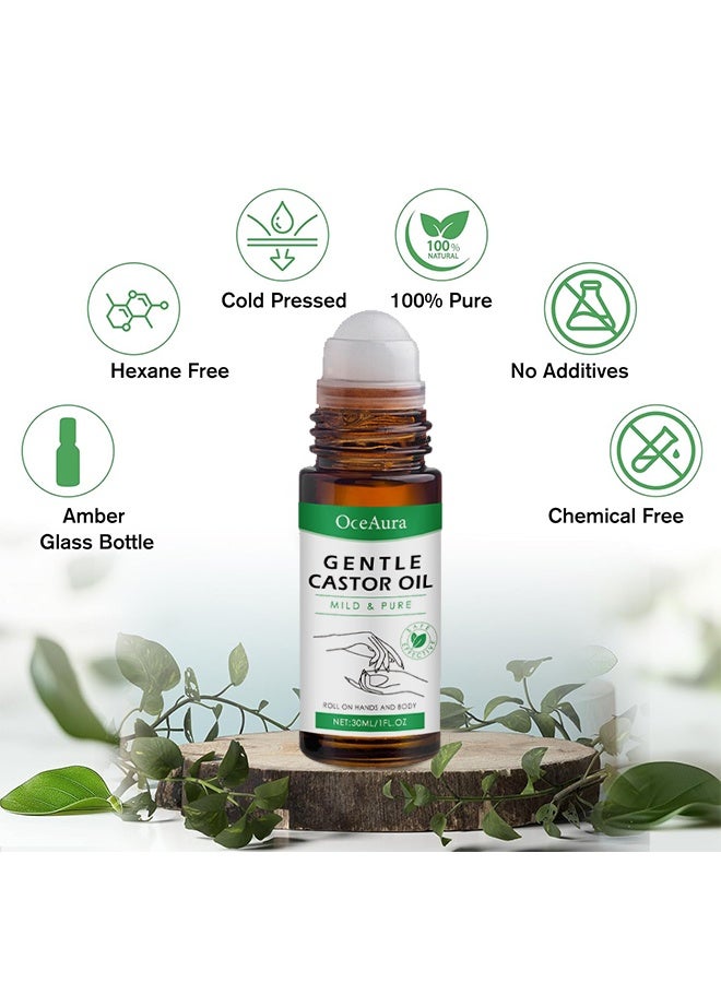OceAura Gentle Castor Oil，Organic Castor Oil Body Oil for Women,Body Care for Dry Skin, Scar and Stretch Mark-Body Skin Care with Castor Oil -30ml - Image 5