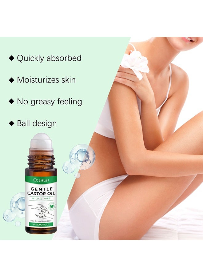 OceAura Gentle Castor Oil，Organic Castor Oil Body Oil for Women,Body Care for Dry Skin, Scar and Stretch Mark-Body Skin Care with Castor Oil -30ml - Image 4