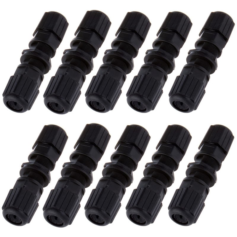 ANMBEST 10PCS M20 RJ45 Waterproof Connector IP67 Cat55e 8P8C Ethernet LAN Cable Connector Double Head Outdoor LAN Coupler Adapter Female to Female