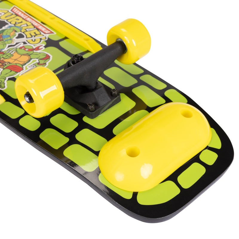 Teenage Mutant Ninja Turtles Kids Skateboard Shorty Cruiser Features Fun TMNT Vintage Graphics on Deck & Grip Tape! 60mm x 45mm Wheels, Carbon Steel ABEC 3 Speed Bearings - Image 2