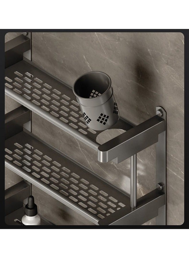 XiuWoo 2-Tier Wall Mounted Bathroom Rack with Towel Bar Hooks Shower Storage Organizer  Shelf for Bathroom - Image 5