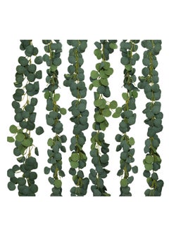 KASTWAVE Artificial Eucalyptus Garland, KASTWAVE 39.6Ft Faux Greenry Garland for Rustic Wedding Parties, Baby Shower, Bridal Shower, Background Decoration for Indoor and Outdoor Party, 6.6ft/Pcs (6 Pcs)  - Image 1
