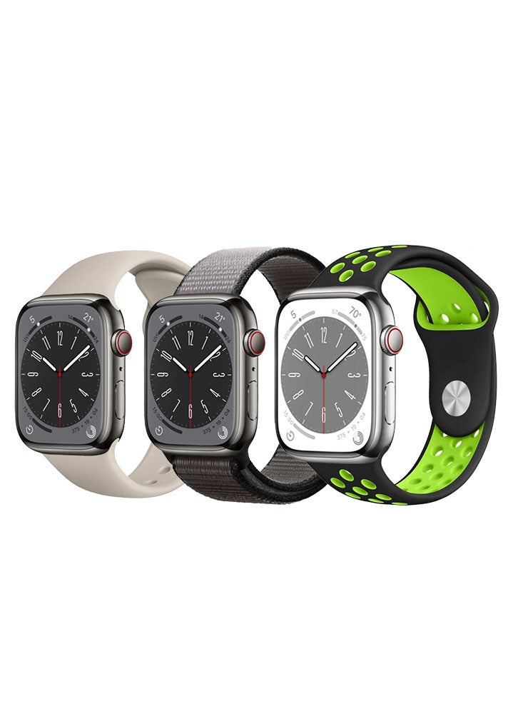 Perfii 3pcs Apple Watch Strap 42/41/40/38mm Replacement for Apple Watch Series 10/9/8/7/6/5/4/SE  - Image 1