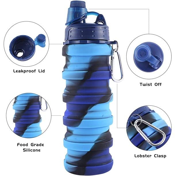 Trusmile Silicone Sipper Bottle for Kids (Blue) - Image 2