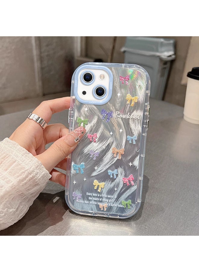 NIBEMINENT Protective TPU Case Cover For iPhone 16 Plus, Colorful Bowknot