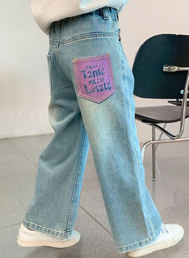 يونيكي Blue Straight High Rise Solid jeans - Image 1