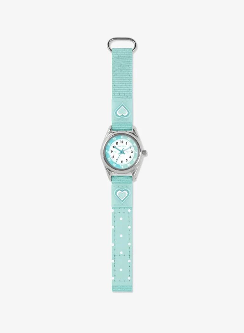 Tikkers Tikkers Aqua Heart Strap Time Teacher Girls Watch - ATK1094