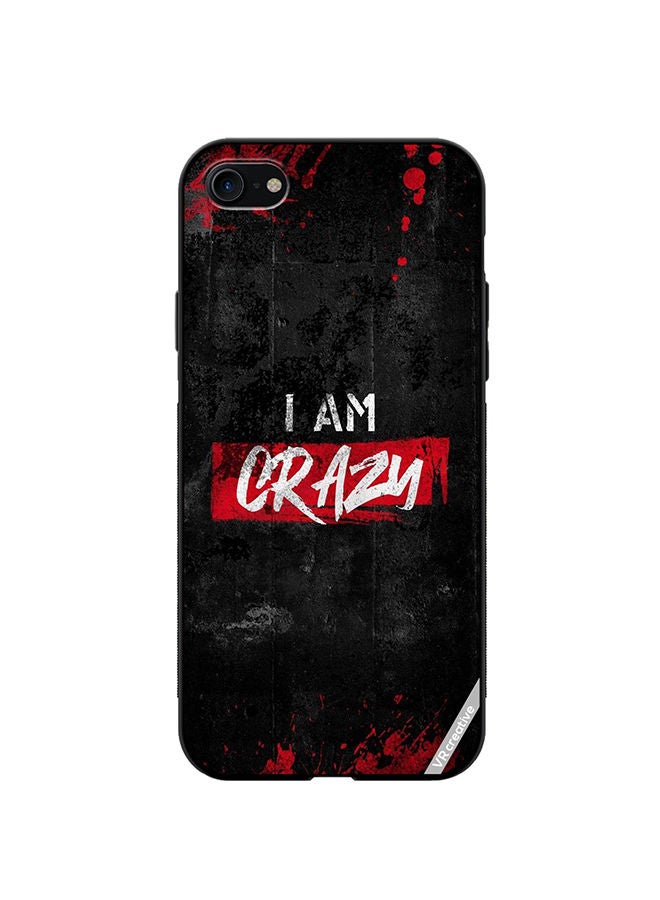 VR CREATIVE Protective Case Cover For Apple iPhone SE (2022) I Am Crazy Design Multicolour - Image 1