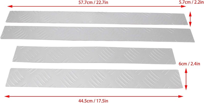 klarako Door Sill Trim Scuff Plate Strip Threshold Car Door Edge Guards Fit for Tacoma 2016?2020 (Pack of 4) - Image 2
