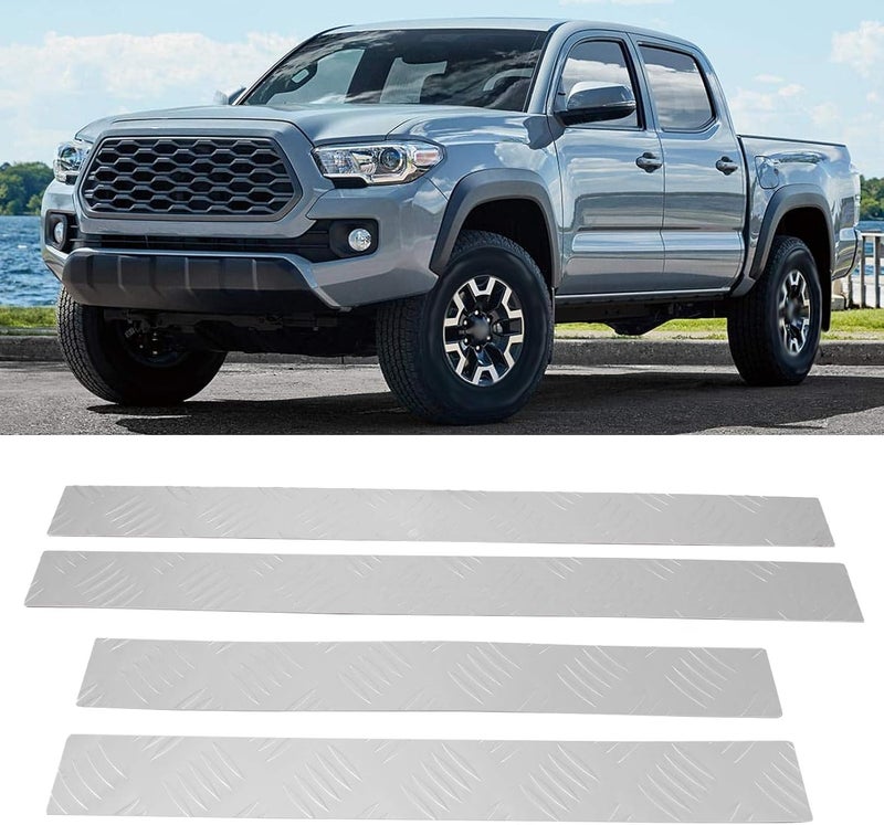 klarako Door Sill Trim Scuff Plate Strip Threshold Car Door Edge Guards Fit for Tacoma 2016?2020 (Pack of 4) - Image 3