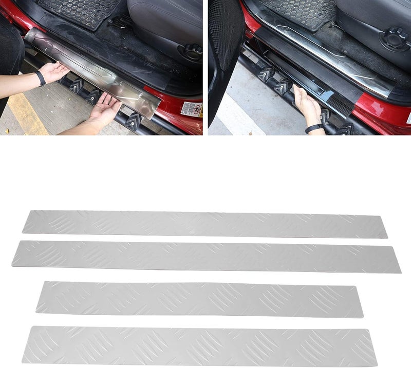 klarako Door Sill Trim Scuff Plate Strip Threshold Car Door Edge Guards Fit for Tacoma 2016?2020 (Pack of 4) - Image 5