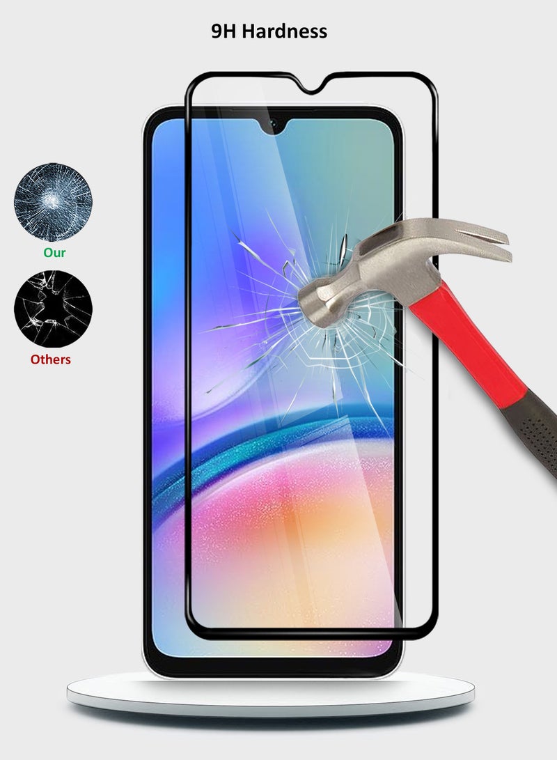 دبليو تيك سامسونج جالاكسي A05s / A05 4G 2023 بريميوم E2E واقي شاشة زجاجي مقوى بغطاء كامل الغراء (MSGECN) - شفاف / أسود - Image 3